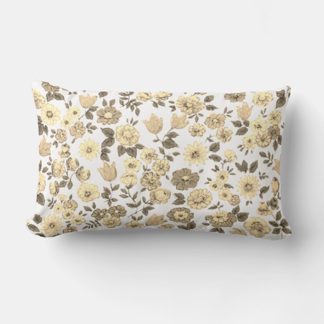 Throw Pillow Art and design flowers (Front)