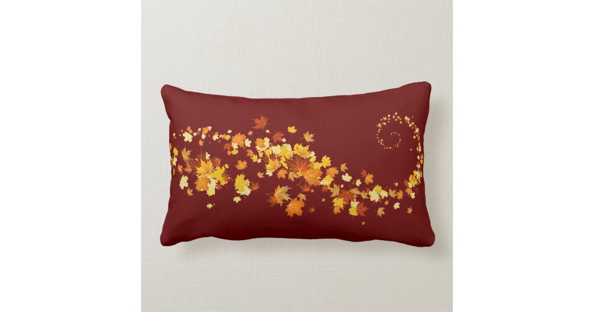 Throw PillowAutumn Leaves Lumbar Pillow