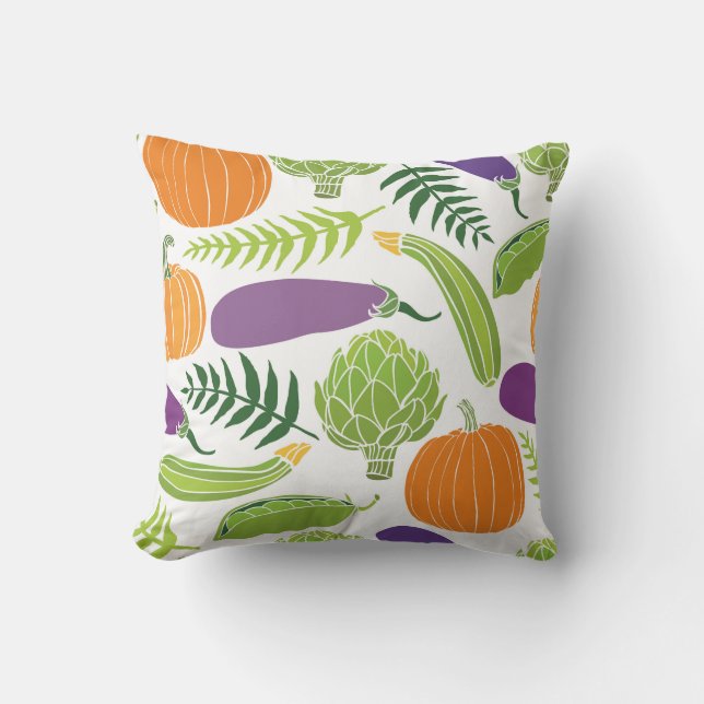 Throw Pillow-Autumn Veggies Pillow (Front)