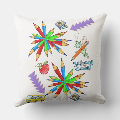 Throw Pillow Back to School is Cool 