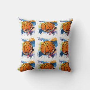 Throw Pillow-Basketball Pillow