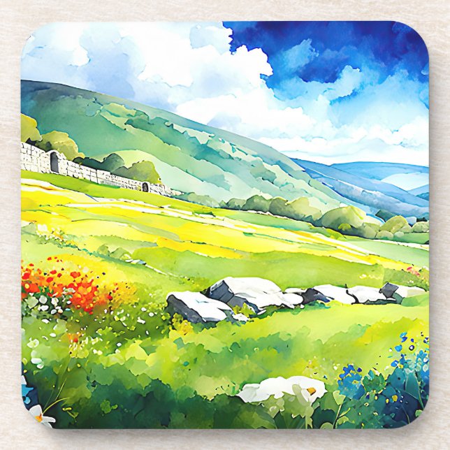 Throw Pillow Beverage Coaster (Front)