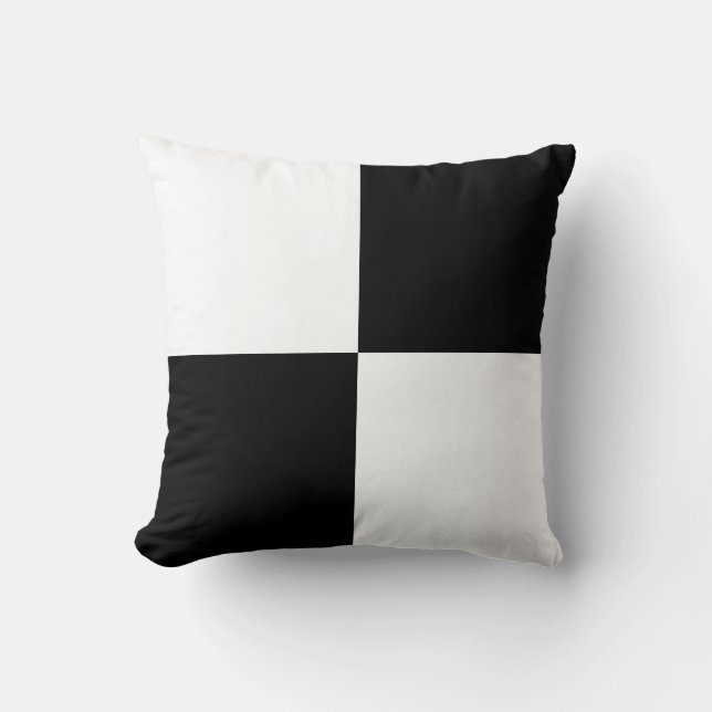 Throw Pillow Black and White (Front)