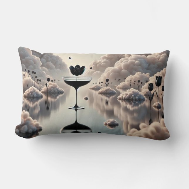 Throw Pillow Black Tulip (Front)