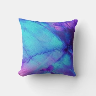 Throw Pillow - Blue Pink Opal
