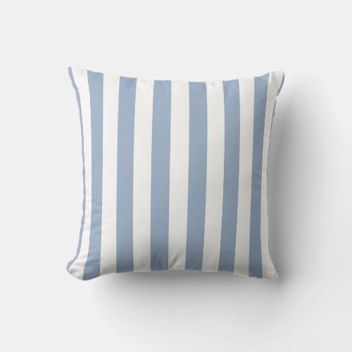 Throw Pillow Blue  White Stripe