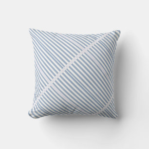 Throw Pillow Blue & White Stripe