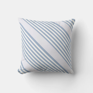 Throw Pillow Blue & White Stripe