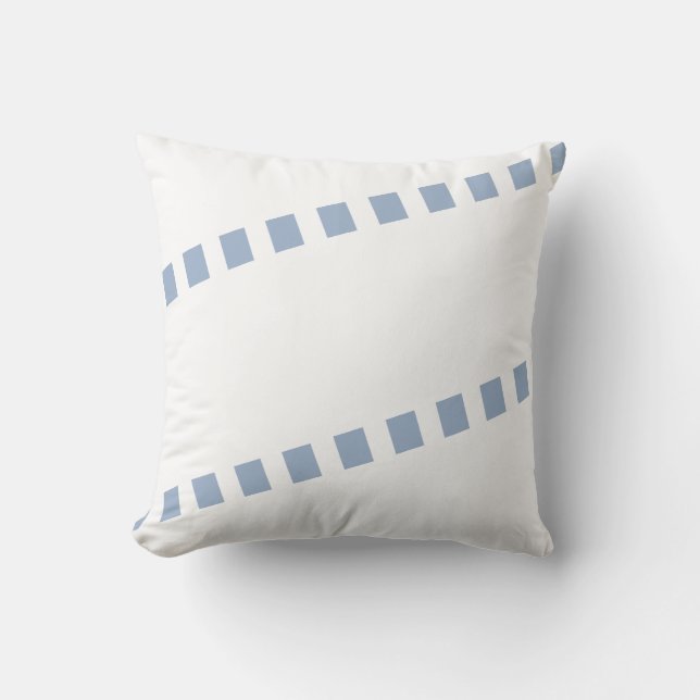 Throw Pillow Blue & White Stripe (Front)