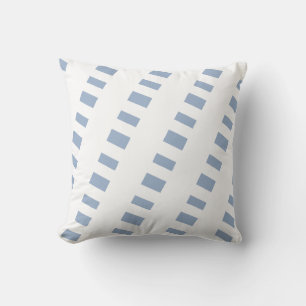 Throw Pillow Blue & White Stripe Square