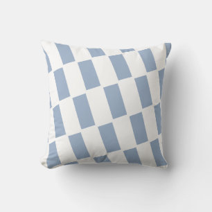 Throw Pillow Blue & White Stripe Square