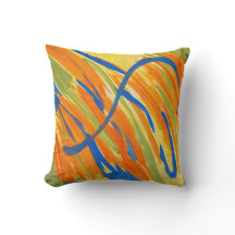 Throw Pillow-Bold Abstract Colors