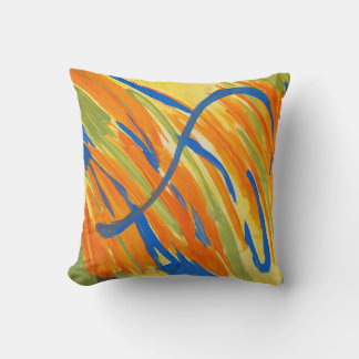 Throw Pillow-Bold Abstract Colors Pillow