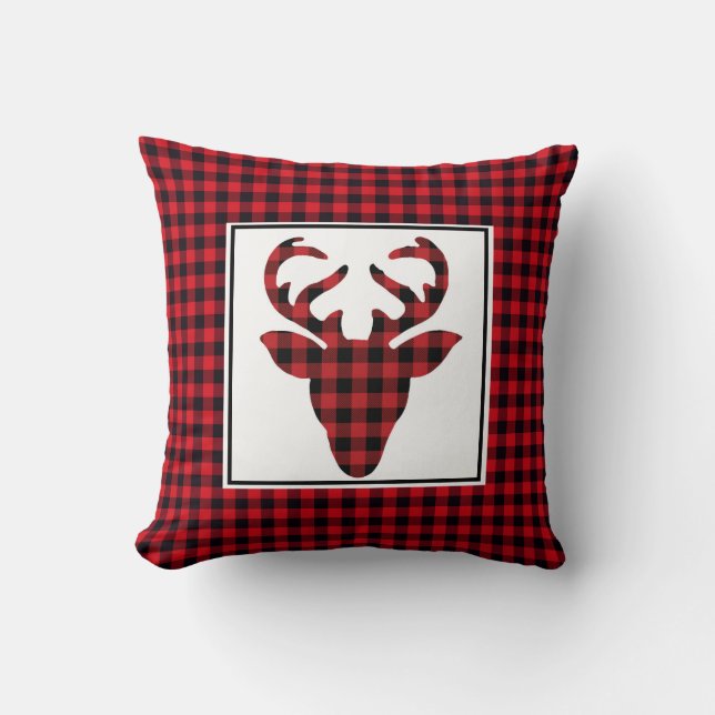 Throw Pillow-Buffalo Plaid Pillow (Front)