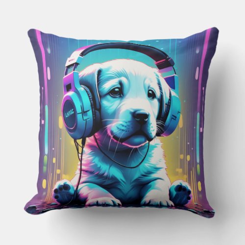 Throw Pillow Canine Concerto Pillow