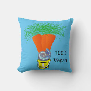 Throw Pillow Carrots 100% Vegan