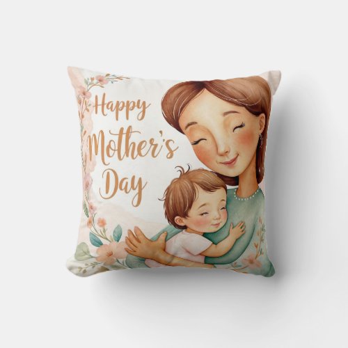 Throw Pillow Celebrate Her Supermom Status Throw Pillow