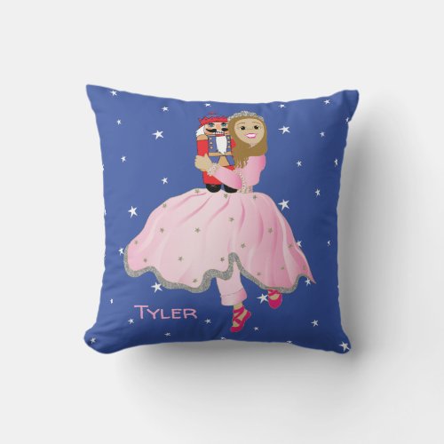 Throw Pillow Christmas Lt Brown Nutcracker Ballet