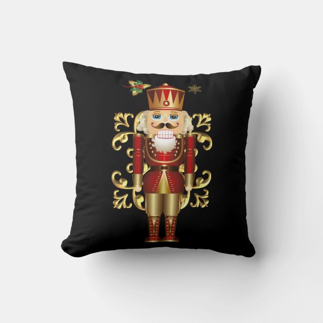 Throw Pillow-Christmas Nutcracker Throw Pillow (Front)