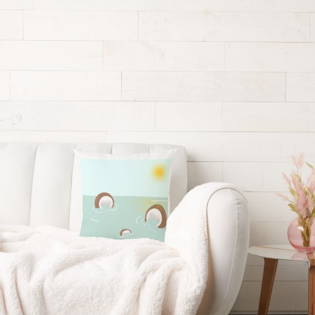 throw pillow - coconut island (Couch)