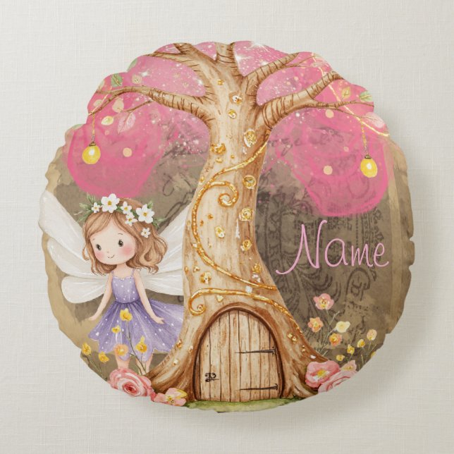 Throw Pillow colorful spring fairy  (Front)