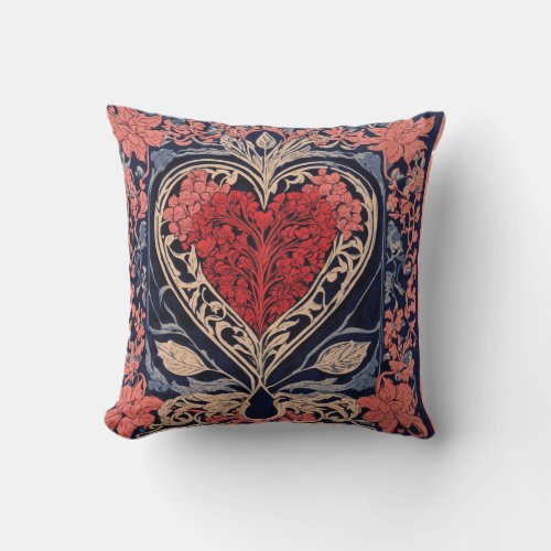 Throw Pillow cover heart art prints 