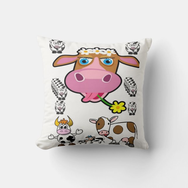 Throw Pillow Cow (Front)