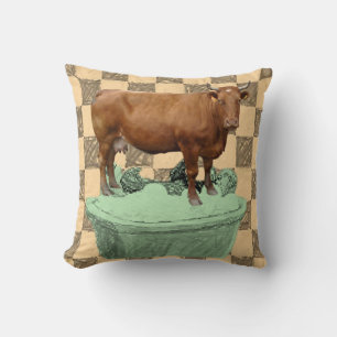 Throw Pillow Cow