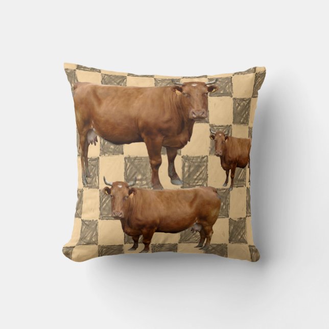 Throw Pillow Cow (Front)