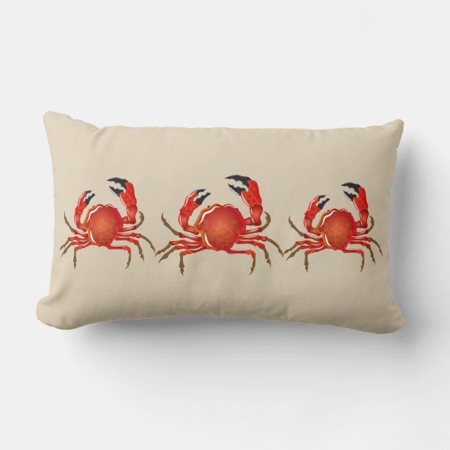 Throw Pillow-Crabs Lumbar Pillow (Front)