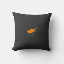 Throw Pillow (Cyprus Flag & "Cyprus" at the Back)