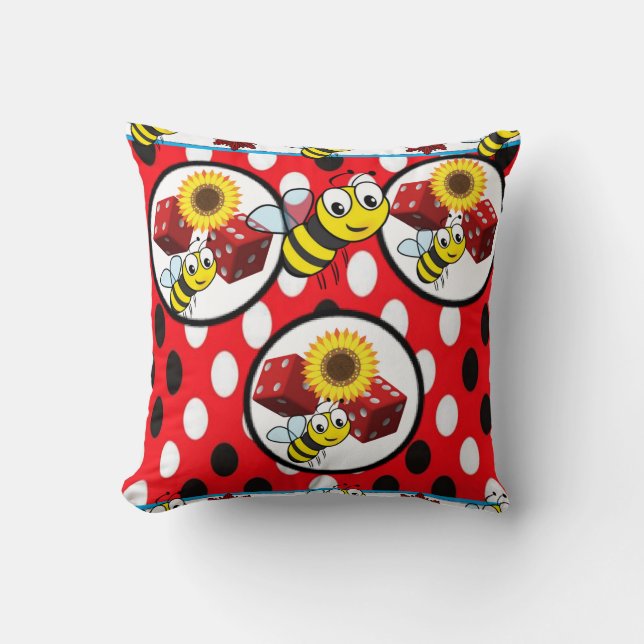 throw pillow decore bumblebee (Front)