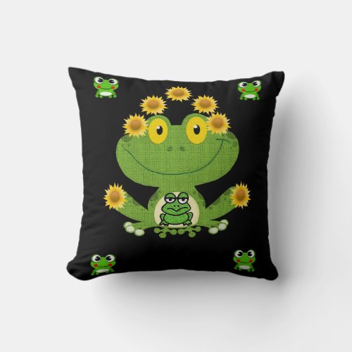 throw pillow decore frog