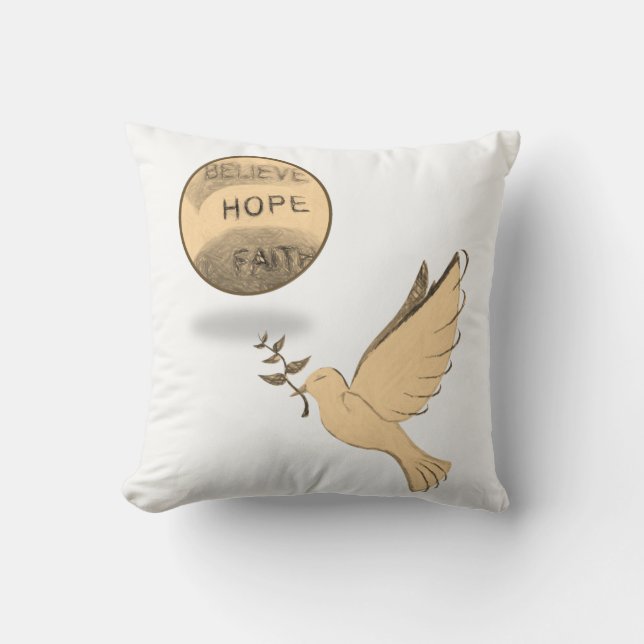 Throw Pillow Dove (Front)