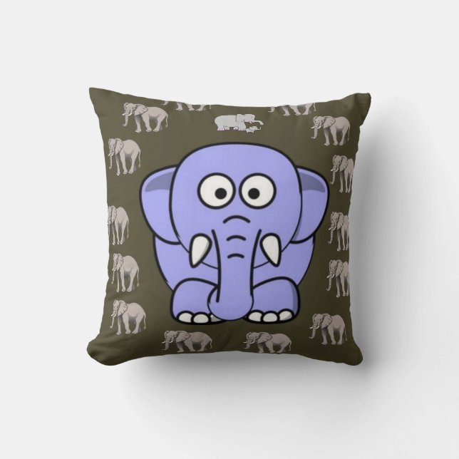 Throw Pillow Elephant (Front)