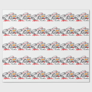 Throw Pillow Fast Dreams –Racing Car Pillow Design Wrapping Paper