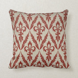 Throw Pillow--Fleur de Lis Throw Pillow