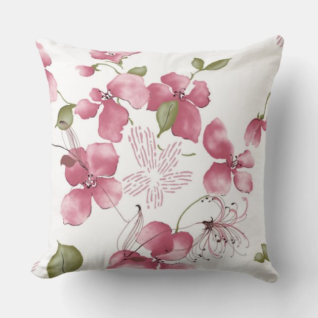 Throw Pillow/Floral Pillow (Front)
