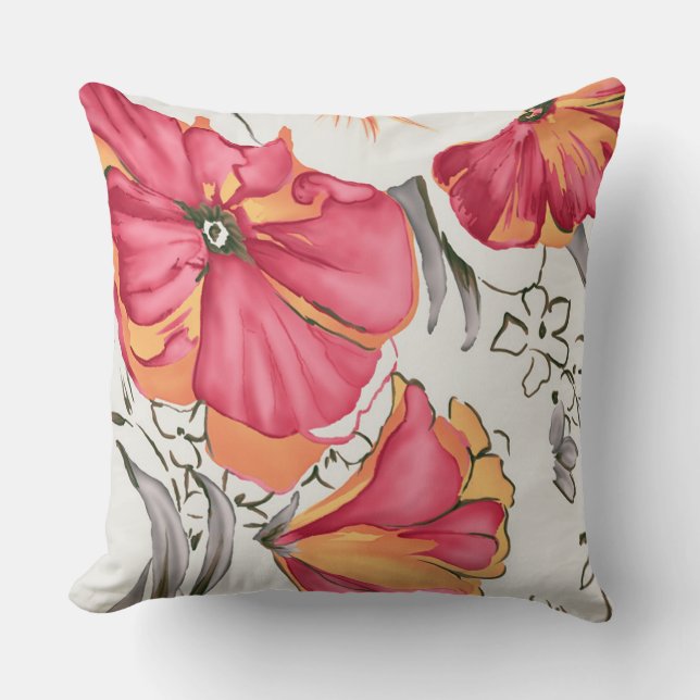 Throw Pillow/Floral Pillow (Front)