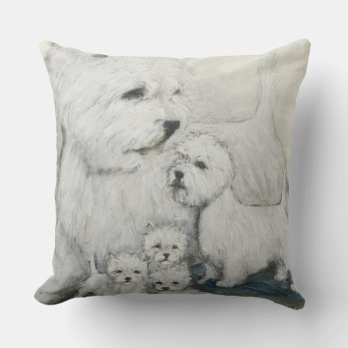 Throw Pillow For Westie Lovers    