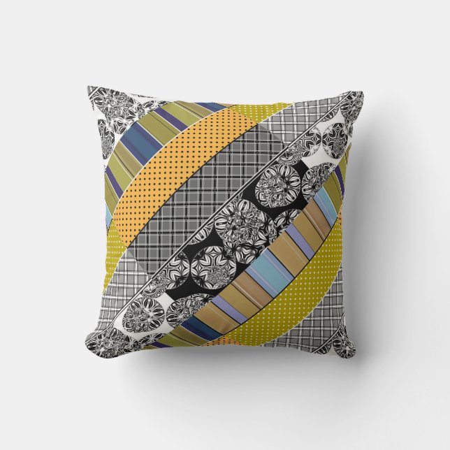 Throw Pillow Geometric ,patchwork (Front)