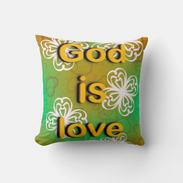 Throw Pillow god is love  (Front)