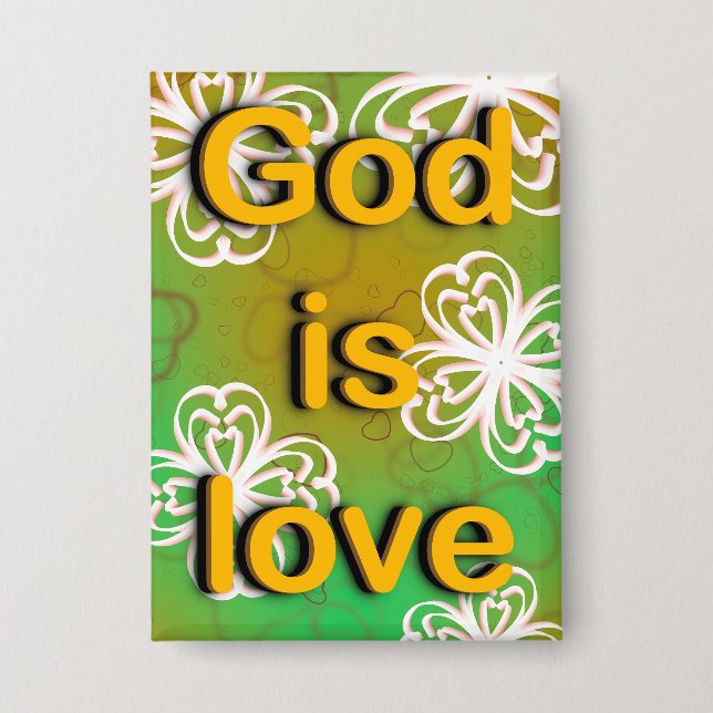 Throw Pillow god is love  Button (Front)