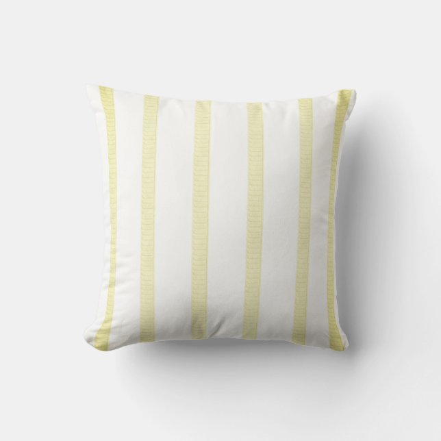 Throw Pillow Gold Yellowish Stripe  (Front)
