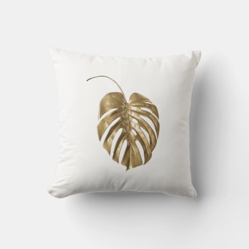 Throw Pillow golden leaf to enrich your grace Throw Pillow