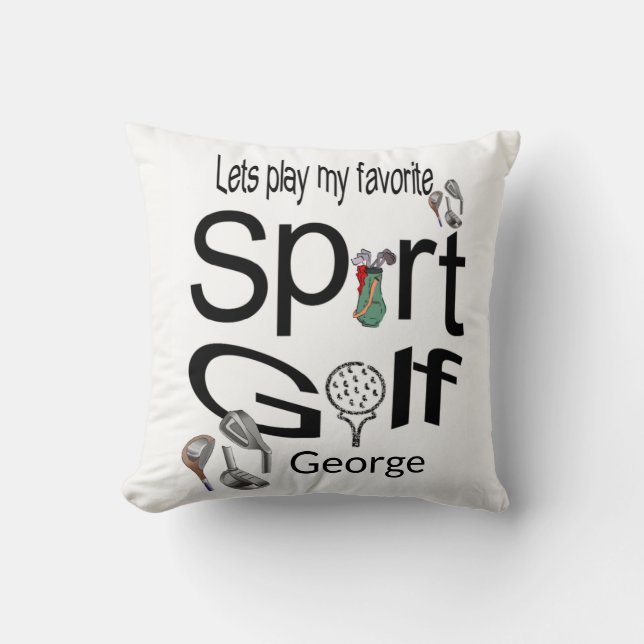 Throw Pillow Golf Sports (Front)