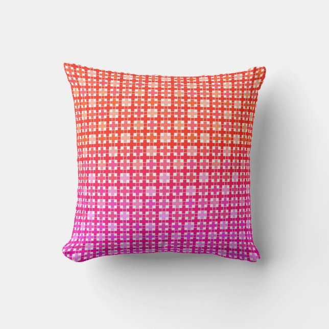 Throw Pillow gradient , checkered gradient ,ombre  (Front)