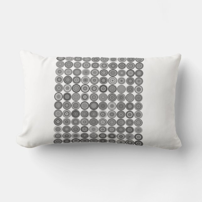throw pillow gray and white geometric  pattern (Front)