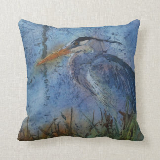 Throw pillow_great blue heron pillow