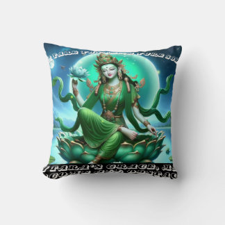 Throw Pillow/ Green Tara Pillow